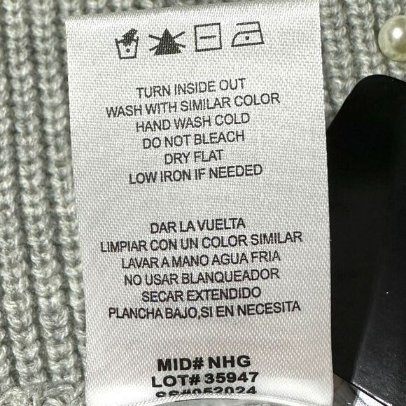 French Connection Women's Embellished Grey Sweater Size XXL - Picture 7 of 12